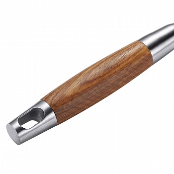 фото Шумовка поварешка из нержавеющей стали с деревянной ручкой Simbel SBL-HM1